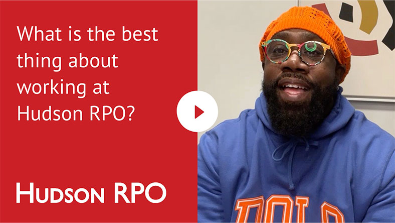 What is the best thing about working at Hudson RPO? - VideoMyJob